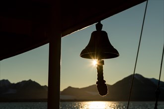 Ship's bell of a sailing ship