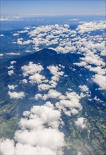 Aerial view of volcano Mayon