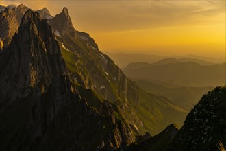 Santis massif at sunset