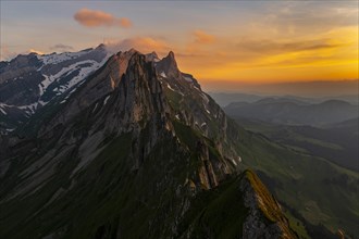 Santis massif at sunset