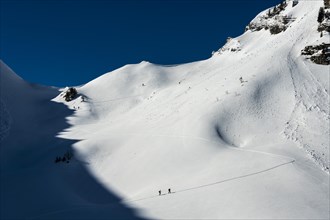 Ski tourers in ascent