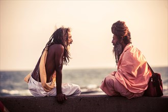 Two yogis talking