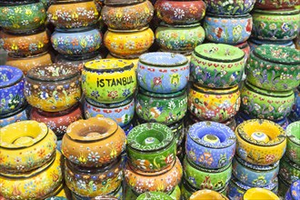 Painted ceramics inside the Grand Bazaar