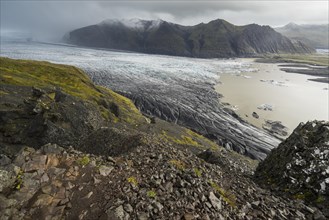 Glacier tongue of Vatnajokull Glacier