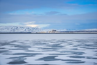 Snowy landscape at Pingvallavatn