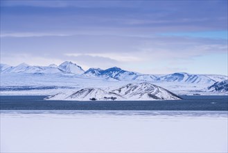 Snowy landscape at Pingvallavatn