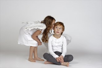 Children as Christmas angels