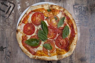 Pizza Margherita on plate