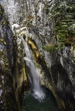Tatzelwurm waterfall in winter