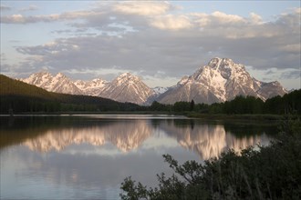 View over Jackson Lake to Grand Teton Range