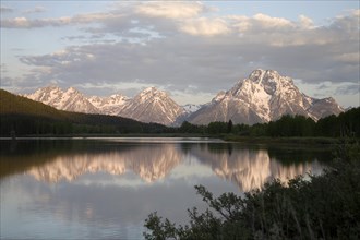 View over Jackson Lake to Grand Teton Range