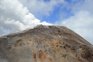 Smoking vent at the summit of Chaiten Volcano