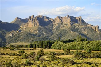 Landscape with mountain range
