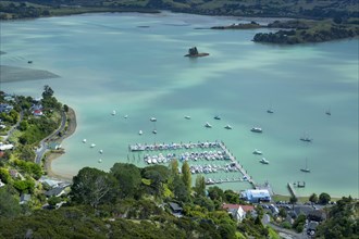 Coast with Marina in the Bay of Islands