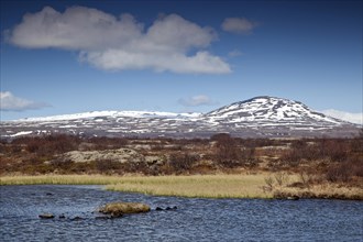 Landscape and Pingvallavatn lake at Thingvellir