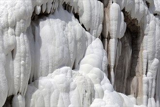 White mineral deposits