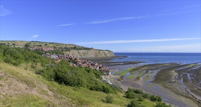 View of the village and the bay at low tide