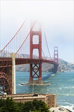 Golden Gate Bridge from Hoppers Hands in fog