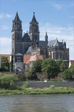 Magdeburg Cathedral with Elbe