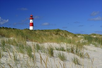 List West Lighthouse in the sand dunes