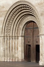 Romanesque portal with round arches