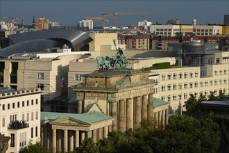 View from the Reichstag to the Brandenburg Gate and the American Embassy
