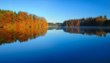 Silent lake in autumn
