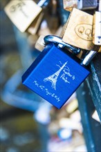 Love locks on the bridge Pont de l'Archeveche