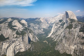 View from Glacier Point to Yosemite Valley with Half Dome