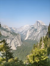 View from Four Mile Trail to Yosemite Valley with Half Dome