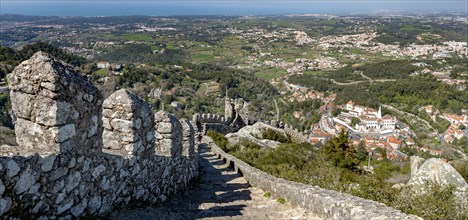 Castle wall of the Castelo dos Mouros castle complex