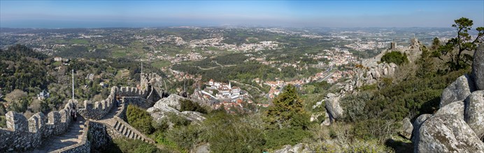 Castle wall of the Castelo dos Mouros castle complex