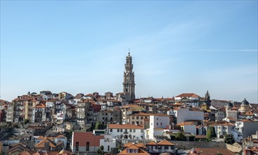 View of the old town with church tower of the church Igreja dos Clerigos