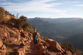 Hiker on the South Kaibab Trail