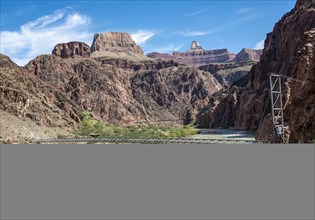 Suspension Bridge of the Bright Angel Trail over the Colorado River