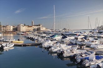 View over the harbor to the historic centre with San Nicola Pellegrino Cathedral