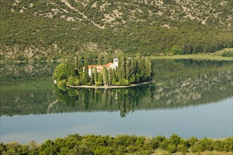 Visovac Monastery on the small island of Visovac