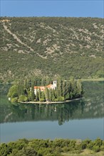 Visovac Monastery on the small island of Visovac