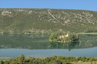 Visovac Monastery on the small island of Visovac