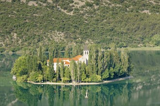 Visovac Monastery on the small island of Visovac