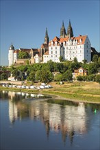 View over the Elbe to Albrechtsburg Castle and Cathedral