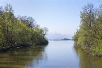 Mouth of river Argen in Lake Constance between Langenargen and Kessbronn