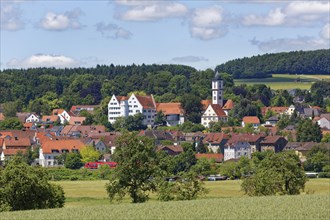 Aulendorf with Castle and Parish Church of St Martin