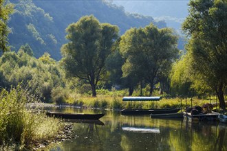 Boats on river Crnojevic