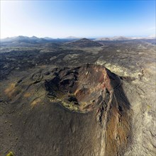 Crater of the volcanic cone Santa Catalina