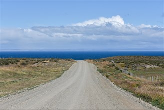 Coastal road in Tierra del Fuego