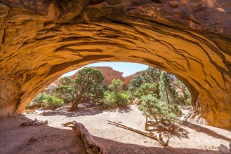 View through Natural Arch Navajo Arch