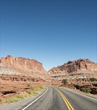 Highway 24 through stand stone desert