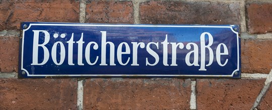 Street sign Bottcherstrasse