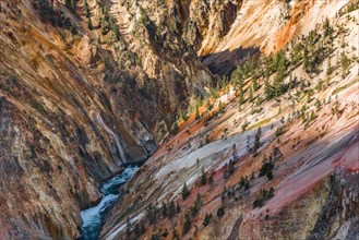 River Yellowstone River flows through canyon